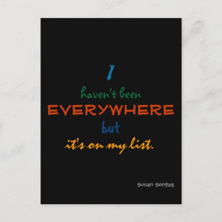 everywhere - susan sontag postcard