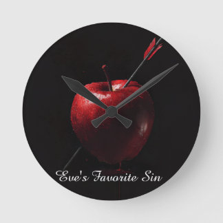 Eve's Favourite Sin Mug Round Clock