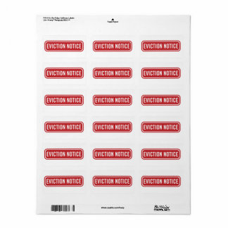 Eviction Notice Office  Label