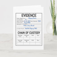 Evidence chain of custody crime game role play fa