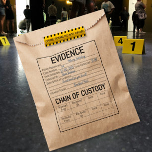 Evidence chain of custody crime game role play  fa favour bag