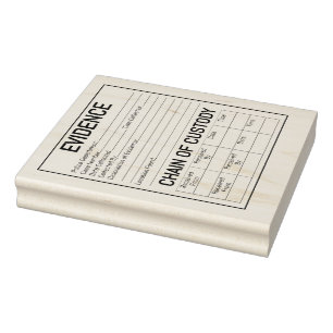 Evidence chain of custody crime game role play rub rubber stamp