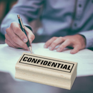 Evidence confidential crime game office prop rubber stamp