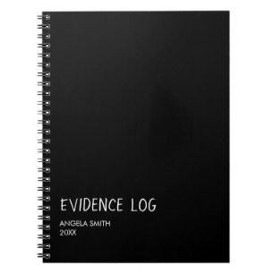Evidence Log Notebook – Funny Dark Humour Journal,