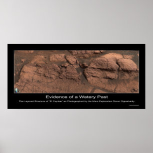 Evidence of a Watery Past on Mars Poster