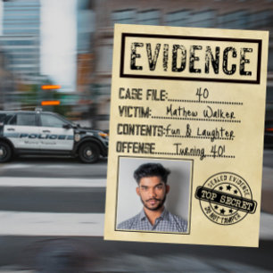 Evidence true crime murder mystery detective card