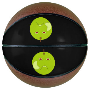 Evil Apple with Scar Halloween Basketballs