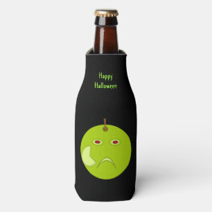 Evil Apple with Scar Halloween Bottle Cooler