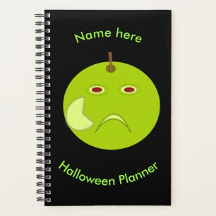 Evil Apple with Scar Halloween Custom Planner