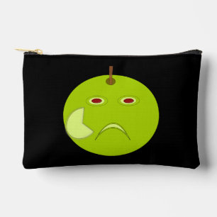 Evil Apple with Scar Halloween Patterned Accessory Pouch