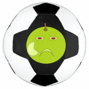 Evil Apple with Scar Halloween Soccer Ball