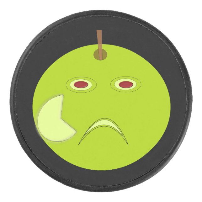 Evil Apple with Scar Hockey Puck (Front)