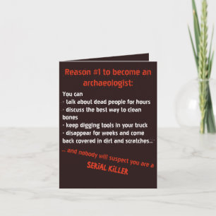 Evil archaeologist motivation card