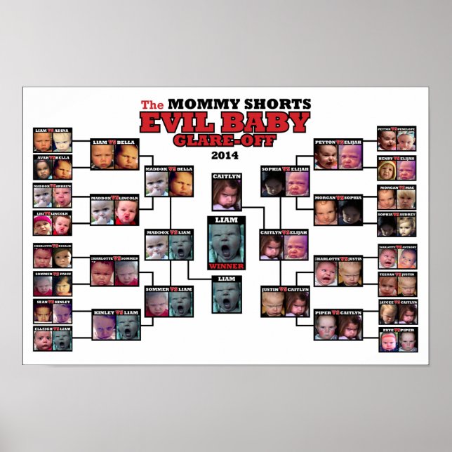 Evil Baby Glare-Off 2014 Tournament Poster (Front)