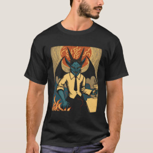 Evil Baphomet Goat Devil Demon God With Wings Mura T-Shirt
