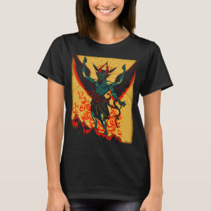 Evil Baphomet Goat Devil Demon God With Wings Mura T-Shirt