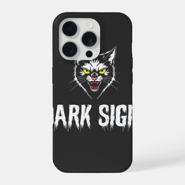 Evil Black Cat Dark Sigil Gothic Metal Art iPhone Case (Back)