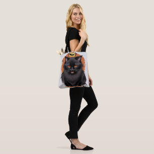 Evil Black Cat Full Print Tote Bag