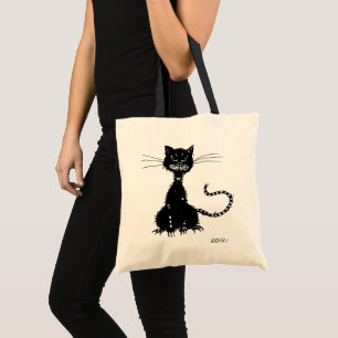 Evil Black Cat Gothc Kitty Lover Tote Bag