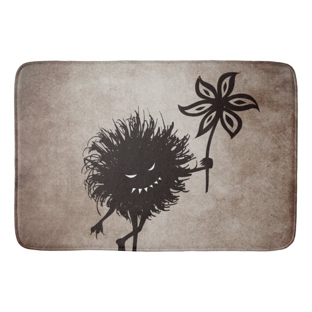 Evil Bug Gives Flower Vintage Bath Mat (Front)