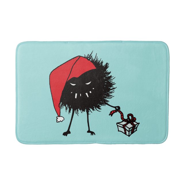Evil Christmas Bug - Present Bath Mat (Front)