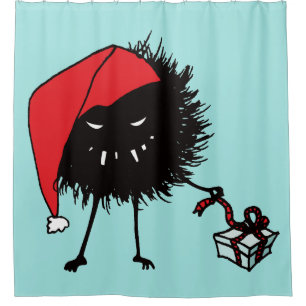 Evil Christmas Bug - Present Shower Curtain