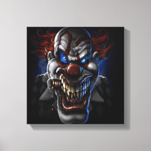 Evil Clown and Cigar Canvas Print