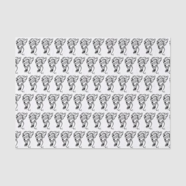 Evil clown Custom 10lb Tissue Paper (Front)