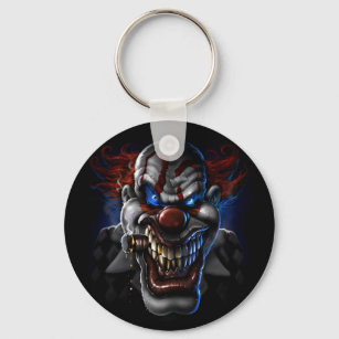 Evil Clown Face Key Ring