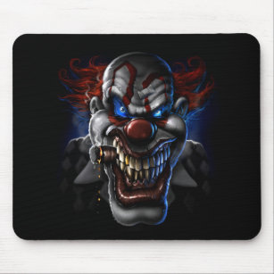 Evil Clown Face Mouse Pad