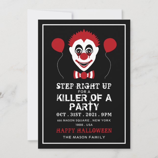 Evil Clown, Halloween Party (Front)