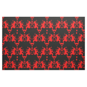 Evil Clown Interlocking Pattern Fabric