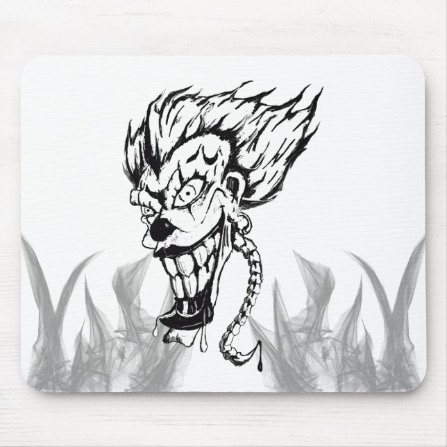 Evil clown mouse pad (Front)