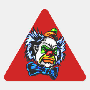 Evil Clown Murders Triangle Sticker