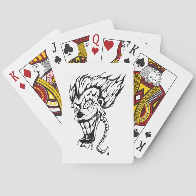 Evil clown Poker Playing Cards (Back)