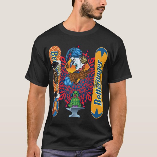 Evil Clown T Shirt Butterfinger Snowboard (Front)