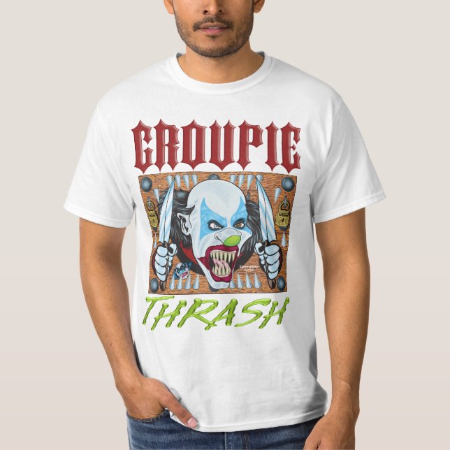 Evil Clown T Shirt - Rock Star Groupie (Front)