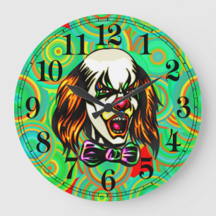Evil Clown Wall Clock