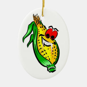 Evil Corn Ceramic Ornament