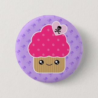 Evil Cute Cupcake Of Death Kawaii Button Badge