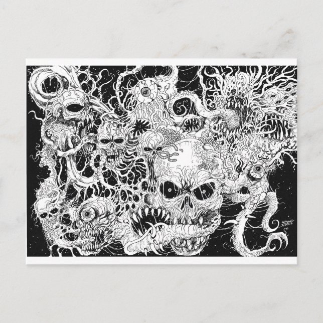 Evil Death Spawn Illustration Postcard (Front)