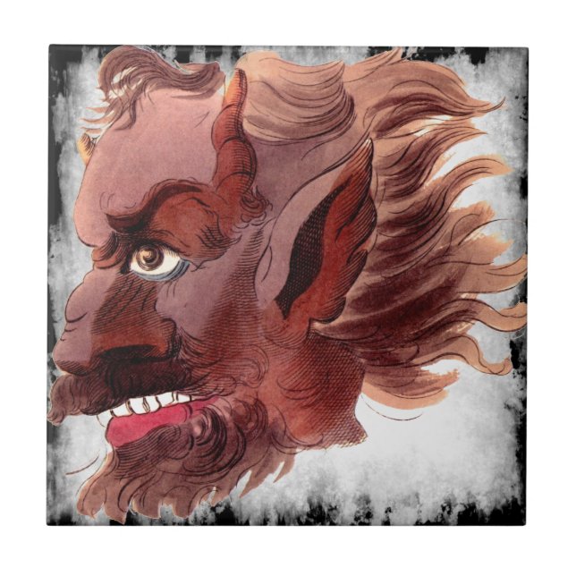 Evil Demon Ceramic Tile (Front)