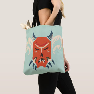 Evil Demon Mask - Traditional Bulgarian Kuker Tote Bag