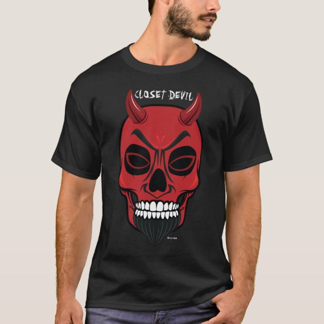Evil Demon Skull Men's Tshirt (Front)