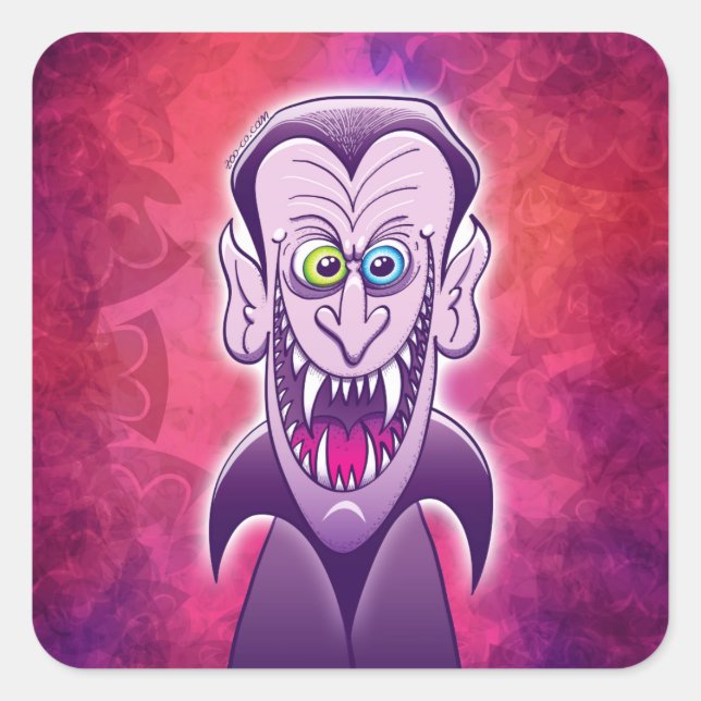 Evil Dracula Square Sticker (Front)