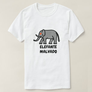 Evil elephant and Spanish text elefante malvado T-Shirt