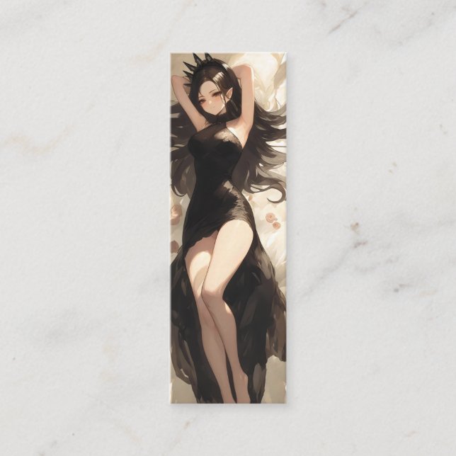 Evil Elf Queen Anime Mini Business Card (Front)
