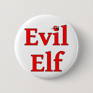 Evil Elf Round Holiday 6 Cm Round Badge