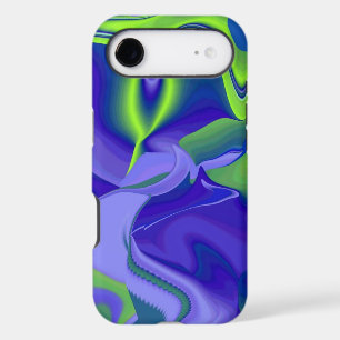 Evil Eye , 3D Abstract in green blue purple