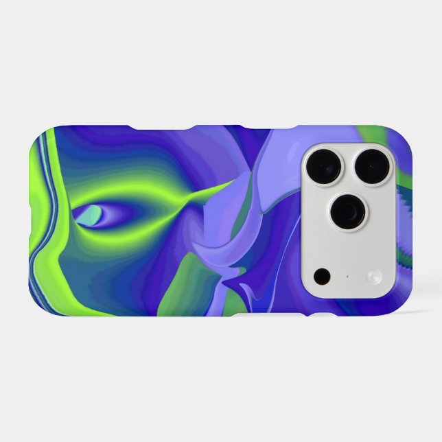 Evil Eye , 3D Abstract in green blue purple (Back (Horizontal))
